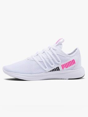 NWT Puma Star Vital Lace Up Sneakers Running Shoes White Pink Size 8.5 Women